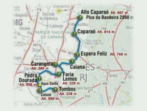 Caminho01 Mapa por onde os Caminhantes passam