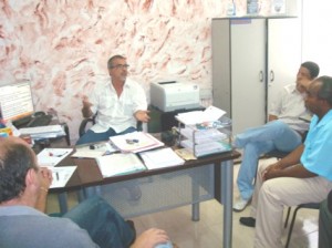 O arquiteto José Manoel Siqueira Pereira conversou com o secretário Franciney França e demais convidados