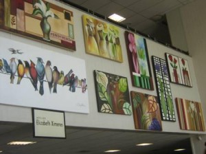 Foto: Exposição de telas do Ateliê de Beth Ximenes. Por Luciana Pessanha