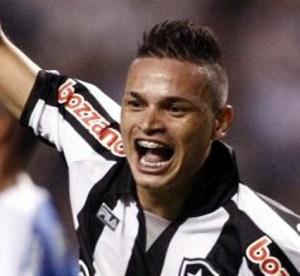 Botafogo Fábio Ferreira comemora ao marcar o gol da vitória do Botafogo sobre o Avaí