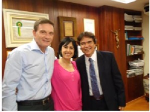 Secretária Claudete junto com o ministro Temporão e com o Senador Crivella em busca de ajuda para Itaperuna