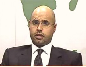 Saif Kadafi disse que a Líbia não é Tunísia ou Egito e que o exército vai a qualquer preço restabelecer a ordem no país 