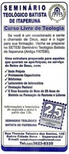 Em Itaperuna você encontra Curso de Teologia no Seminário Teológico Batista