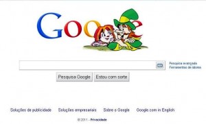 A boneca Emília e o Visconde de Sabugosa de "O Sítio do Pica-Pau Amarelo" estampam a página do GOOGLE