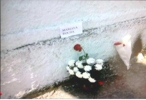 Tasso da Silveira 08 No muro da escola foram colocadas flores homenageando cada uma das vítimas do ataque à Escola