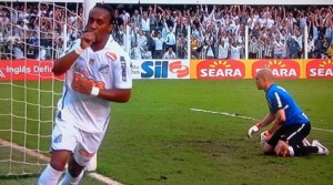 Santos x Corinthians 02 Arouca marcou o primeiro gol da partida