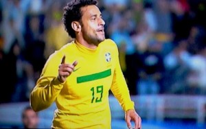 Brasil Romênia 01 Fred marcou o gol do Brasil e comemorou como Ronaldo em homenagem ao Fenômeno