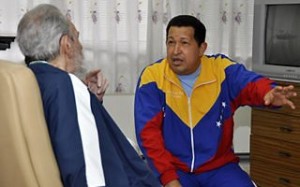 Chavez e Fidel 02 Chávez se encontra com Fidel para um "especial" para Tvs estatais de Cuba e da Venezuela