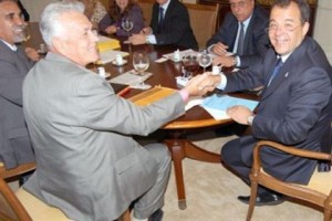 Prefeito de Miracema e Sérgio Cabral Prefeito de Miracema despachando com o governador Sérgio Cabral