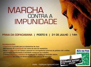 Rio de Paz faz Marcha Contra a Impunidade no Rio de Janeiro Rio de Paz faz Marcha Contra a Impunidade no Rio de Janeiro
