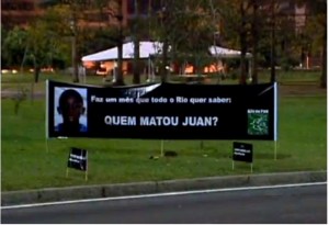 Protesto no Rio pela solução do caso Juan Protesto no Rio pela solução do caso Juan