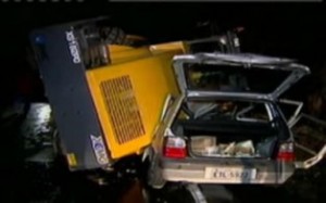Em acidente cinematográfico na BR-356, motorista sofre apenas arranhões Em acidente cinematográfico na BR-356, motorista sofre apenas arranhões