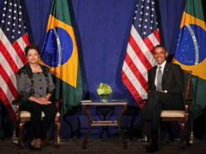 Presidenta Dilma Rousseff durante reunião com o presidente dos Estados Unidos, Barack Obama, no Hotel Waldorf Astoria Presidenta Dilma Rousseff durante reunião com o presidente dos Estados Unidos, Barack Obama, no Hotel Waldorf Astoria