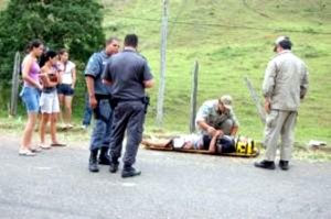 Motociclista sofre acidente na estrada de Boa Ventura Motociclista sofre acidente na estrada de Boa Ventura