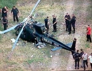 Helicóptero da Polícia Civil do Rio de Janeiro cai em área de treinamento