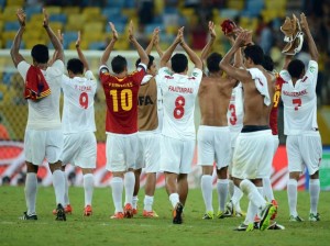 Seleção do Taiti saiu aplaudida do Maracanã, mesmo perdendo de 10 a 0 para a Espanha