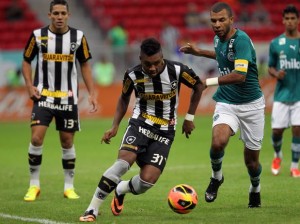 Botafogo sai na frente, mas é castigado e fica no empate contra o Goiás Botafogo sai na frente, mas é castigado e fica no empate contra o Goiás