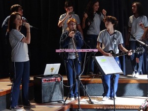 Giovana transforma a canção de Noel Rosa em um funk (Foto: Malhação / TV Globo) Giovana transforma a canção de Noel Rosa em um funk (Foto: Malhação / TV Globo)