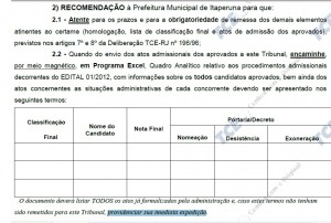 O TCE quer a lista de admissão dos aprovados no concurso