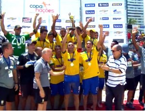 Brasil vence Portugal e é campeão da Copa das Nações no Futebol de Areia Brasil vence Portugal e é campeão da Copa das Nações no Futebol de Areia