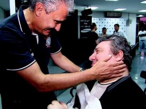 Gerson Brenner e o técnico Tite no CT do Corinthians Gerson Brenner e o técnico Tite no CT do Corinthians