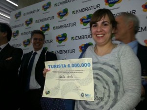 Argentina é a turista número 6 milhões ao chegar no Brasil (Foto: Renata Soares/G1)