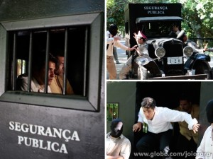 Franz aproveita o plano de fuga dos colegas de cela e também escapa (Foto: Pedro Curi/Joia Rara) Franz aproveita o plano de fuga dos colegas de cela e também escapa (Foto: Pedro Curi/Joia Rara)