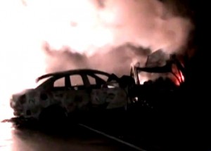 Carros explodem em acidente na BR-356 em Retiro do Muriaé, 2 pessoas morreram carbonizadas