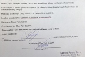 Laudo informa que o Coronel morreu de causas naturais