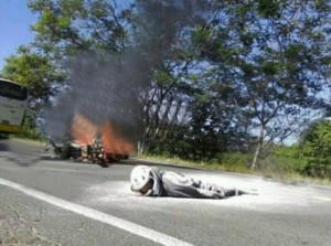 Homem morre ao bater de frente com um ônibus na estrada Itaperuna-Bom Jesus do Itabapoana