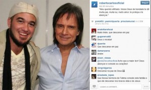 Roberto Carlos postou homenagem ao filho de Erasmo Carlos após a morte do músico (Foto: Divulgação/Facebook)